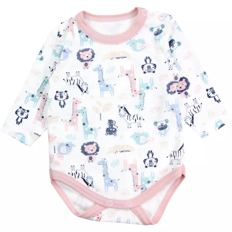 TupTam Baby Bekleidungsset Langarmbody Hose Mütze3 teilig rosablau