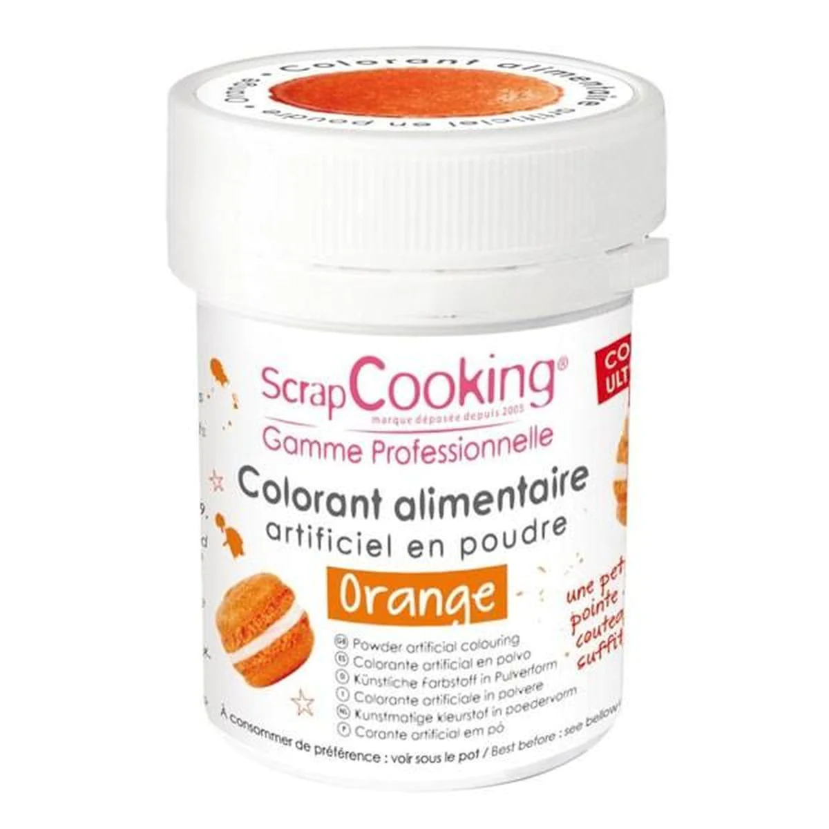 Colorant alimentaire en poudre 15 g - orange Scrapcooking
