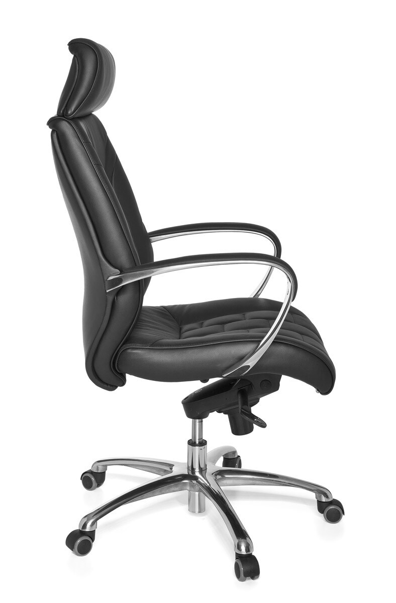 KADIMA DESIGN Luxus XXL Chefsessel: Echtleder, breite/höhe Rückenlehne, Lendenwirbelstütze, Multiblock-Mechanik, 120 kg Tragkraft.