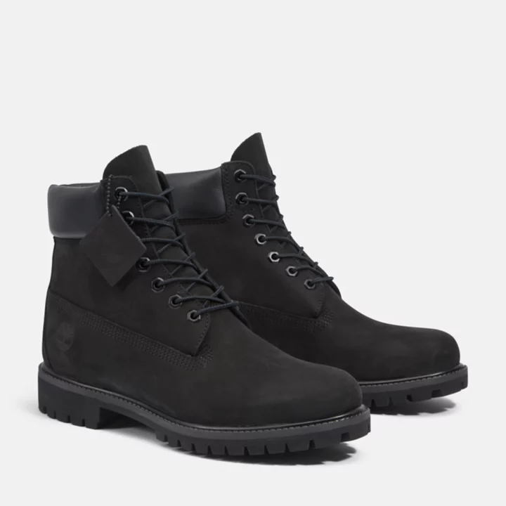 Bota Premium de 6 Polegadas para Homens na Cor Preta