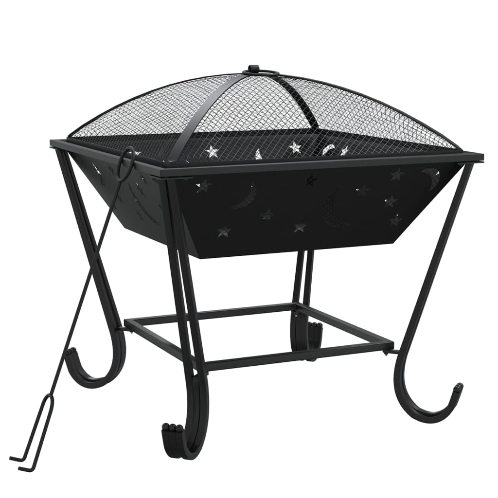Foyer avec tisonnier 50 cm xxl acier