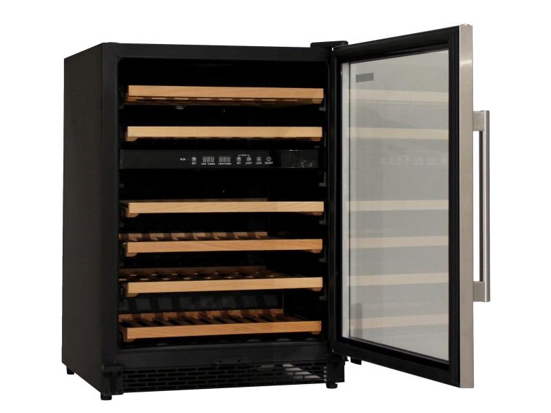 Kibernetik Weinklimaschrank WKH46F01 Schwarz, Rechts, Wechs Freistehender Weinkühlschrank