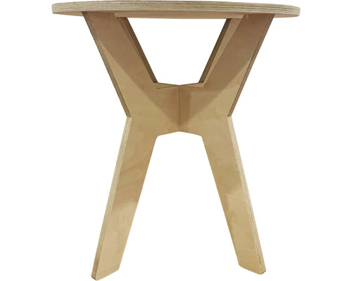Buildify Elizabeth bijzettafel, berken, HPL grijs, 450x450x465 mm (LxBxH) (zonder montage- en bevestigingsmateriaal)