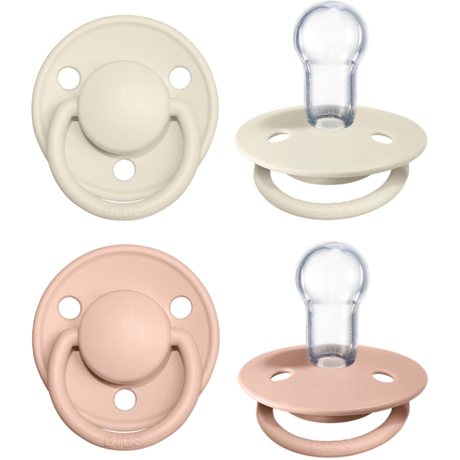 BIBS® Schnuller De Lux Ivory  Blush 0-36 Monate, 4 Stk.