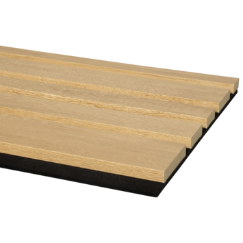 Lattenwand Decowall Acoustic Blend natuur eiken, combinatie van verschillende breedtes, 260x30cm, 2 stuks (1.56m2)