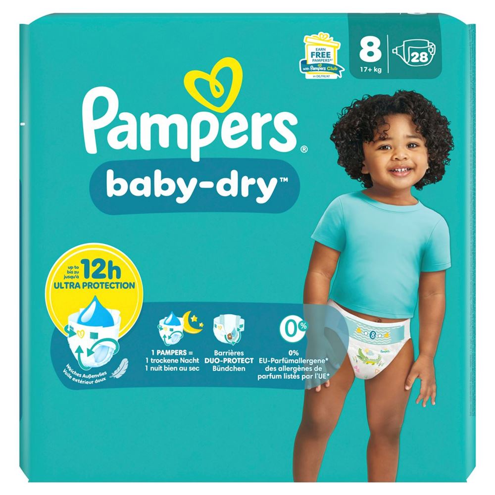 PAMPERS Baby Dry Gr8 17 kg Large Vorteilspack 28 Stk