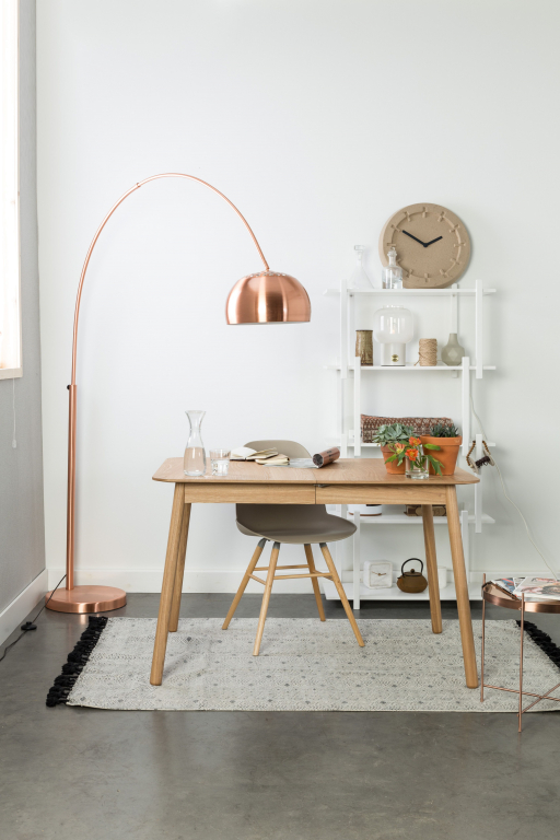 Zuiver Glimps uitschuifbare tafel 120x80 zwart