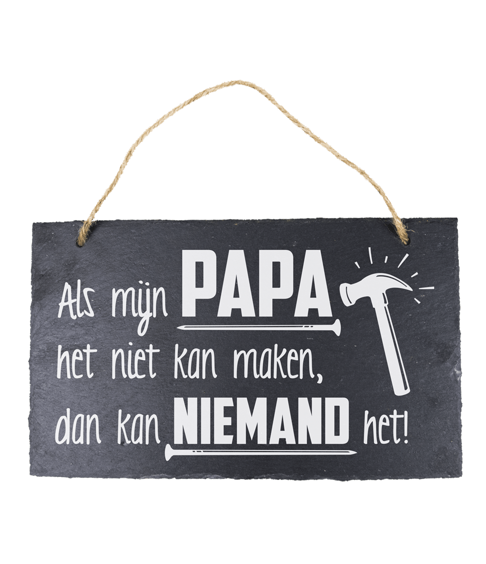 Leisteen Bordje Mijn Papa 25cm