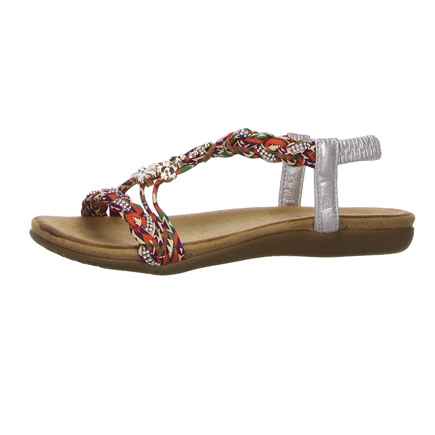 2 GO shoe Sandalette bunt gold/silber/bronce