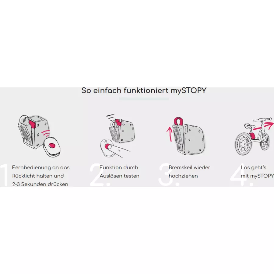mySTOPY Laufrad Bremse für PUKY LR M schwarz
