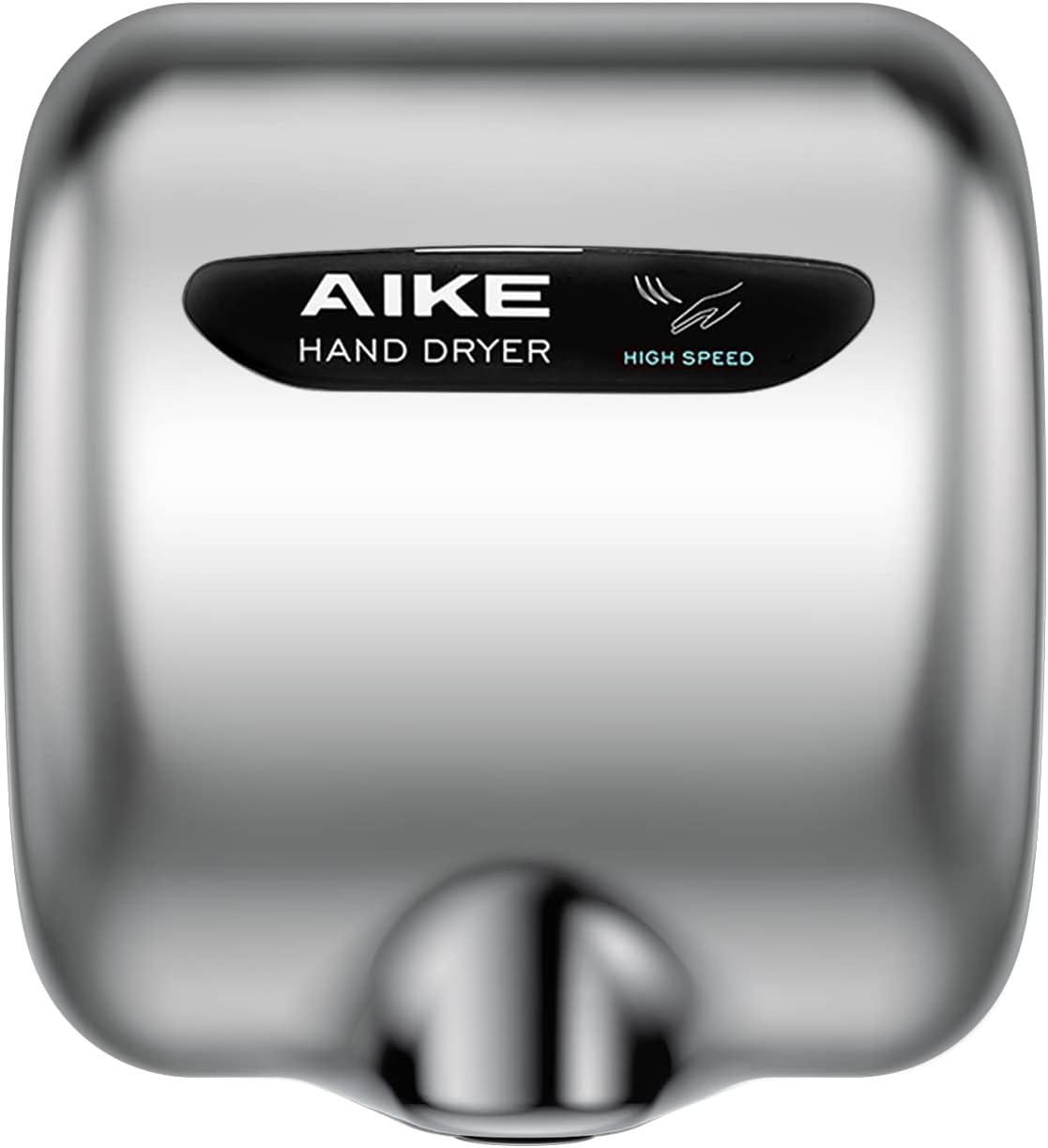 AIKE AK2800B ECO Händetrockner - elektrisch, aus gebürstetem Edelstahl mit Sensorautomatik und HEPA-Filter, 10–15 Sekunden Trocknung, umweltfreundlich und effizient