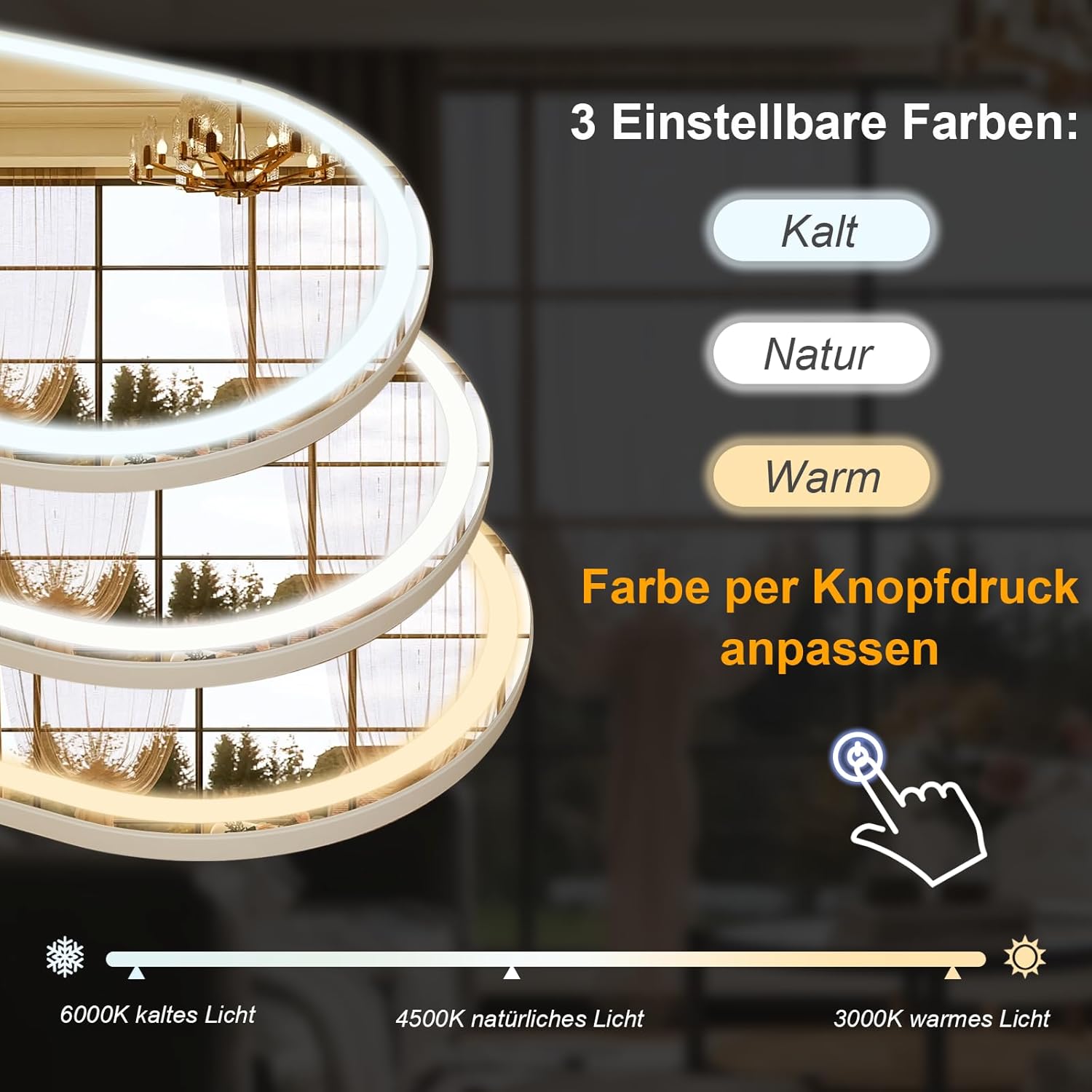 Koonmi 165x60cm LED Ganzkörperspiegel mit Licht - Bogenförmiger Stand und Anlegespiegel - Dimmbar, 3 Farbtemperaturen für Schlafzimmer, Ankleidezimmer