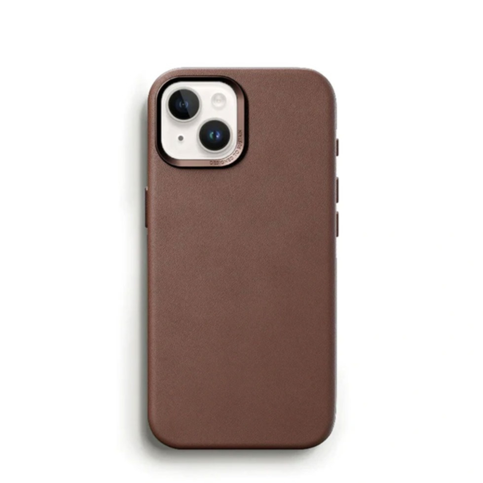 iPhone 15 MagSafe Bio Leather Case Schutzhülle Vegan Biologisch Abbaubar (ECO726) - Braun