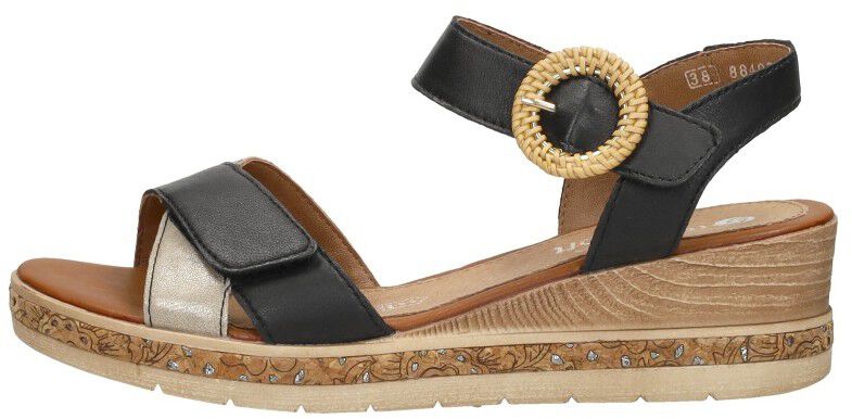 Remonte Sandalen Plat zwart