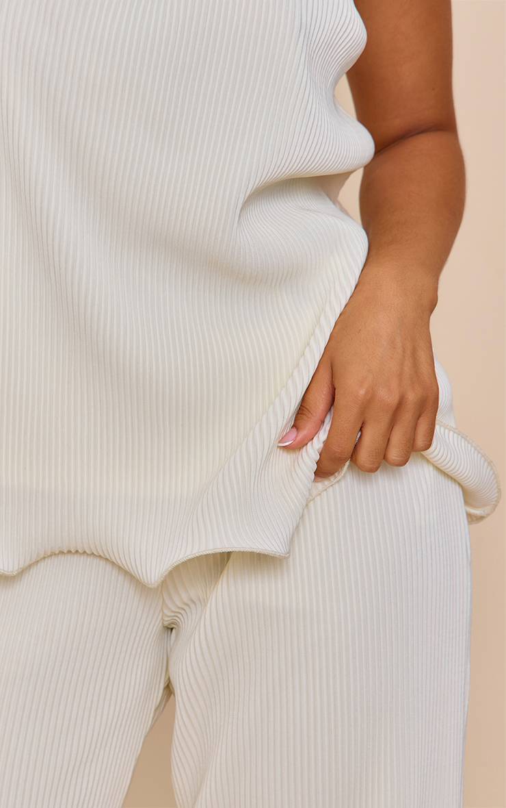 Crème Haut Bandeau À Bord Plissé Et Volants Petite