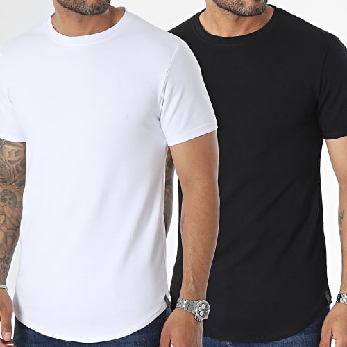 Lot De 2 Tee Shirts Oversize T311 Blanc Noir