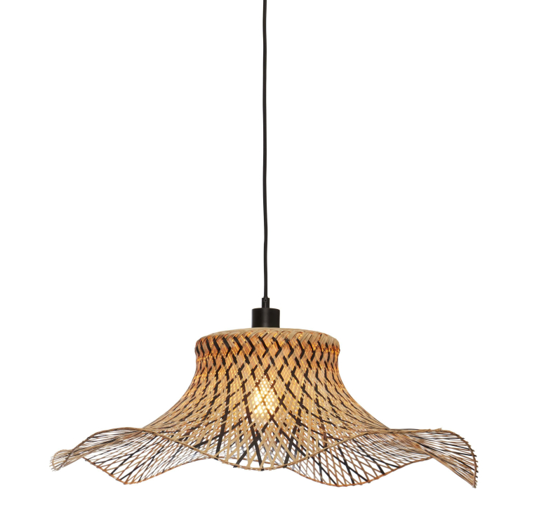 Good&Mojo Ibiza hanglamp Ø65 large zwart/naturel