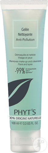 Phyt's Gelée Nettoyante Anti-Pollution Visage Et Yeux Peaux Ternes Et Stressées Bio Tube 100ml