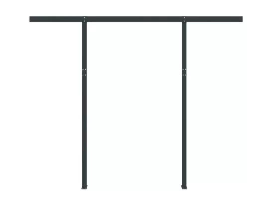 Jeu de poteaux d'auvent anthracite 300x245 cm fer