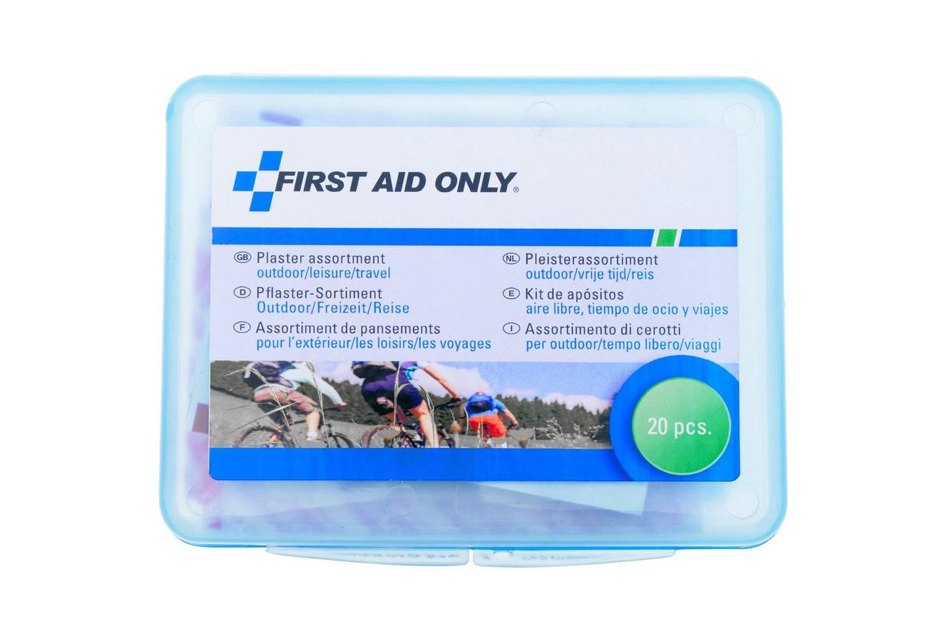 First Aid Only Outdoor Leisure Travel Plasters P-10024, pleisterset, 20 stuks