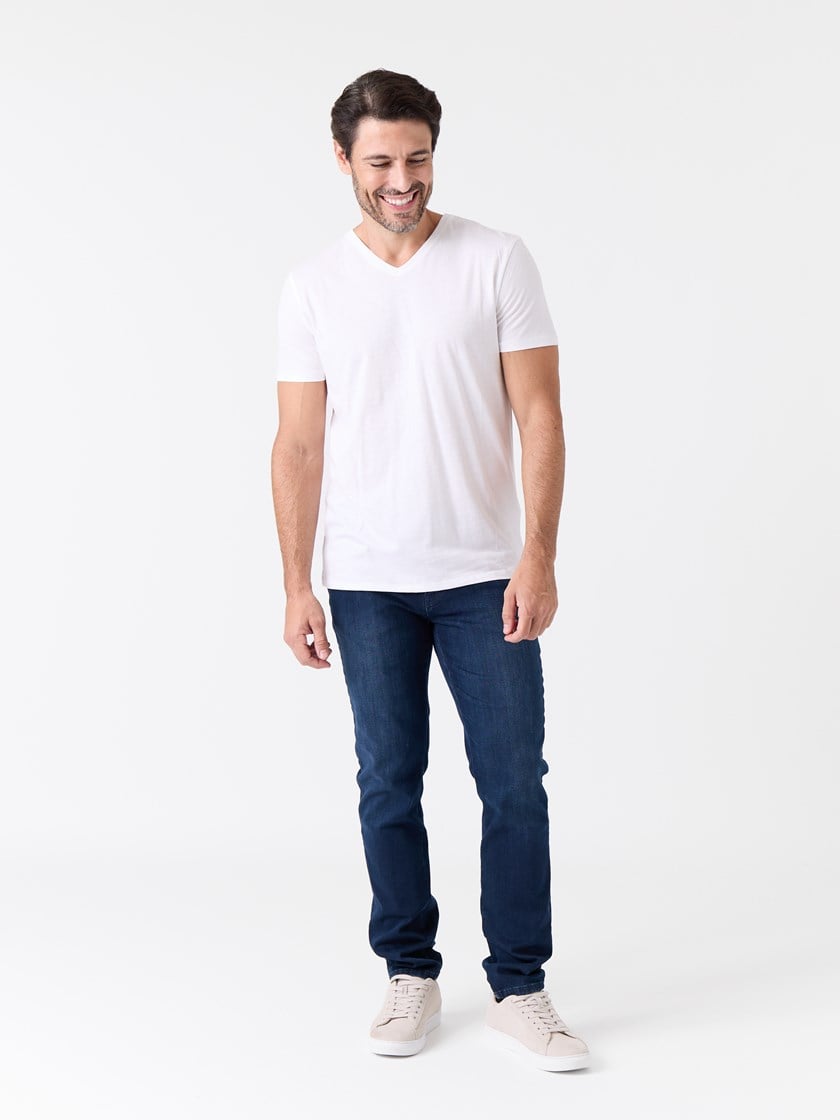Rizzo v-hals t-skjorte Bright White