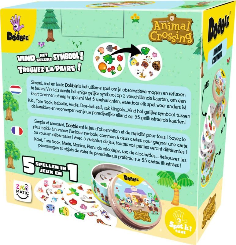 Dobble - Animal Crossing - Kaartspel - 55 Kaarten - Taalonafhankelijk