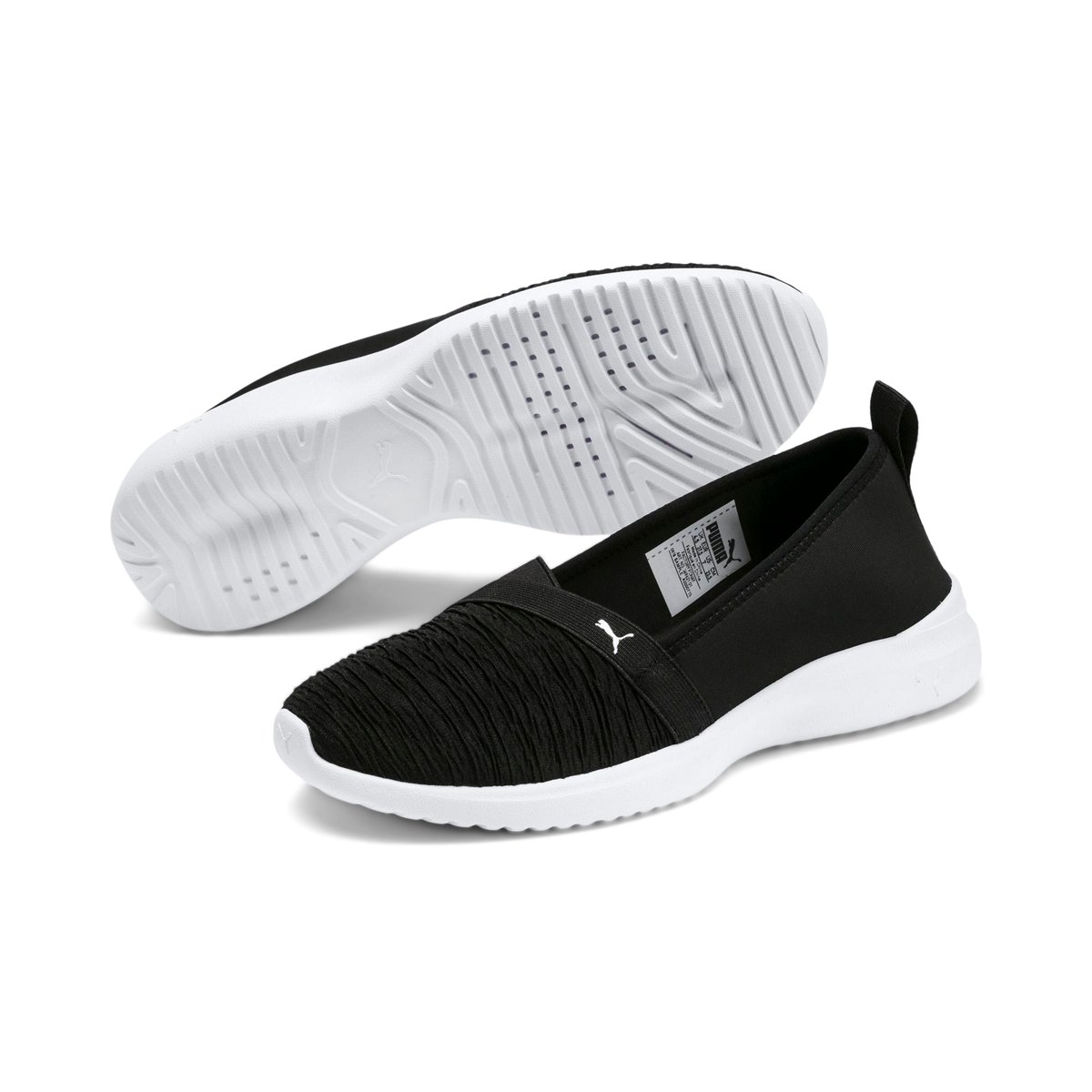 PUMA-Adelina-Baskets - Talon plat - Noir