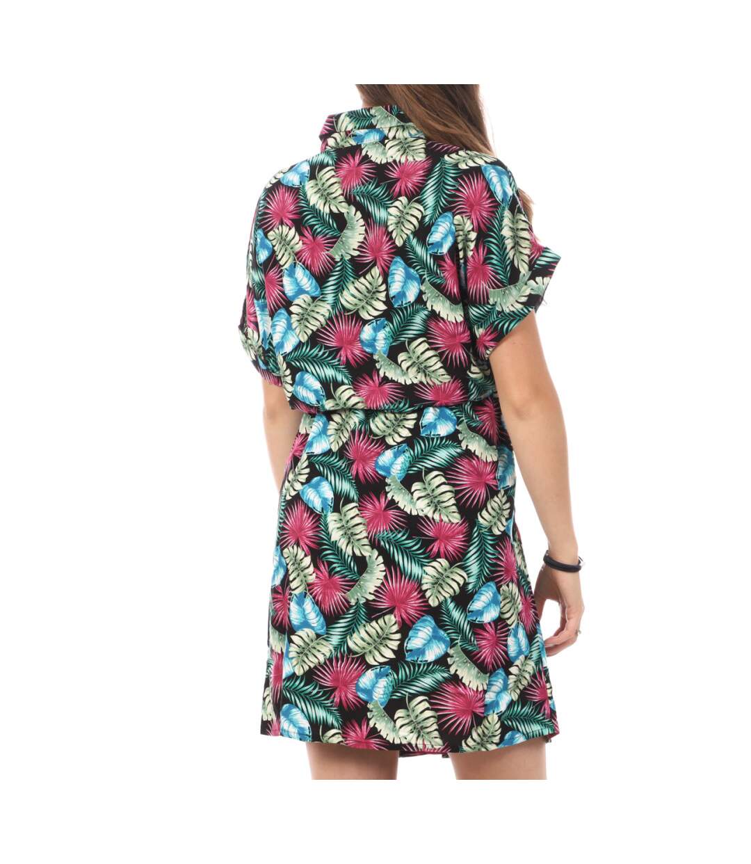 Robe Chemise Noir/Rose Femme Vero Moda Easy