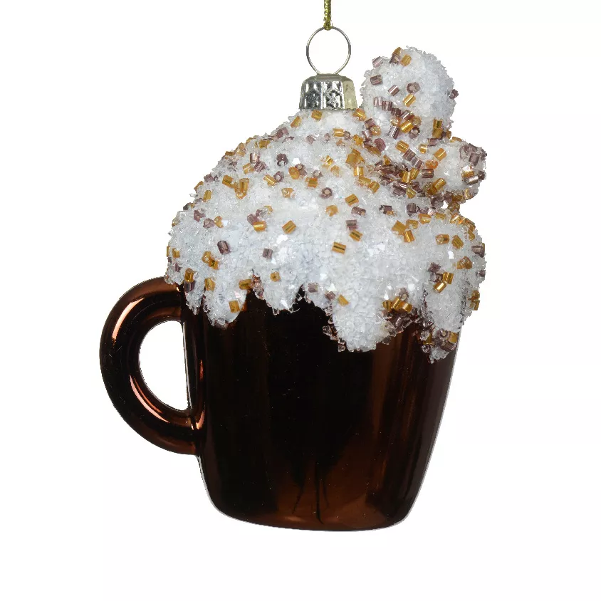 Tasse à café à suspendre (H9 cm) Incassable et pailletée Brun