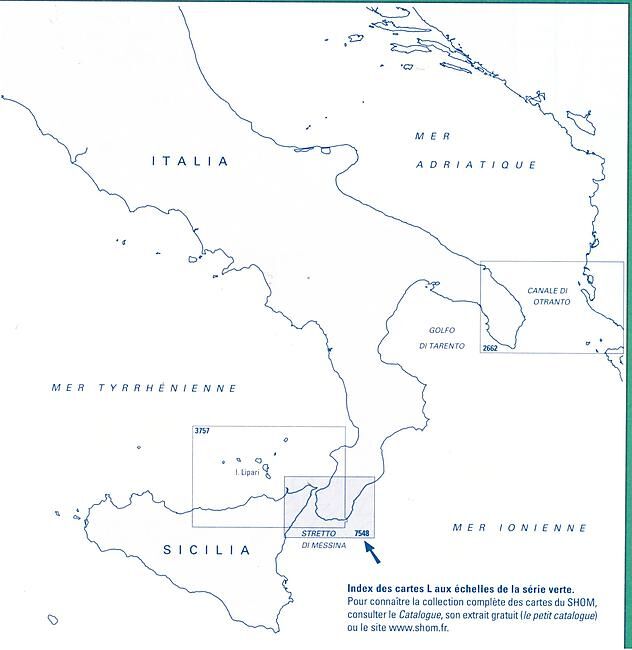 EPSHOM - 7548L ABORDS DU DETROIT DE MESSINA