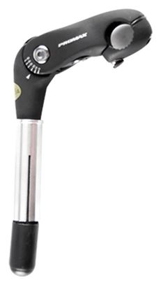 POTENCE REGLABLE PLONGEUR D22.2/25.4 L80 ALU NOIR OUVRABLE 0 A 50° (CINTRE 25.4)