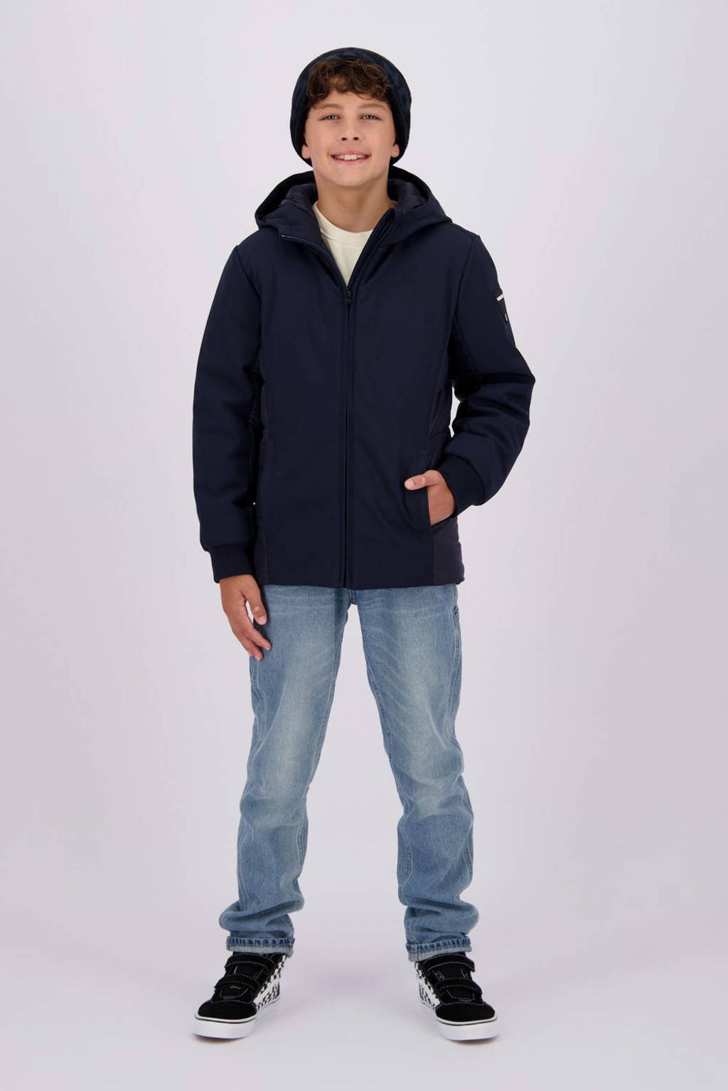 Vingino gewatteerde winterjas Threno donkerblauw