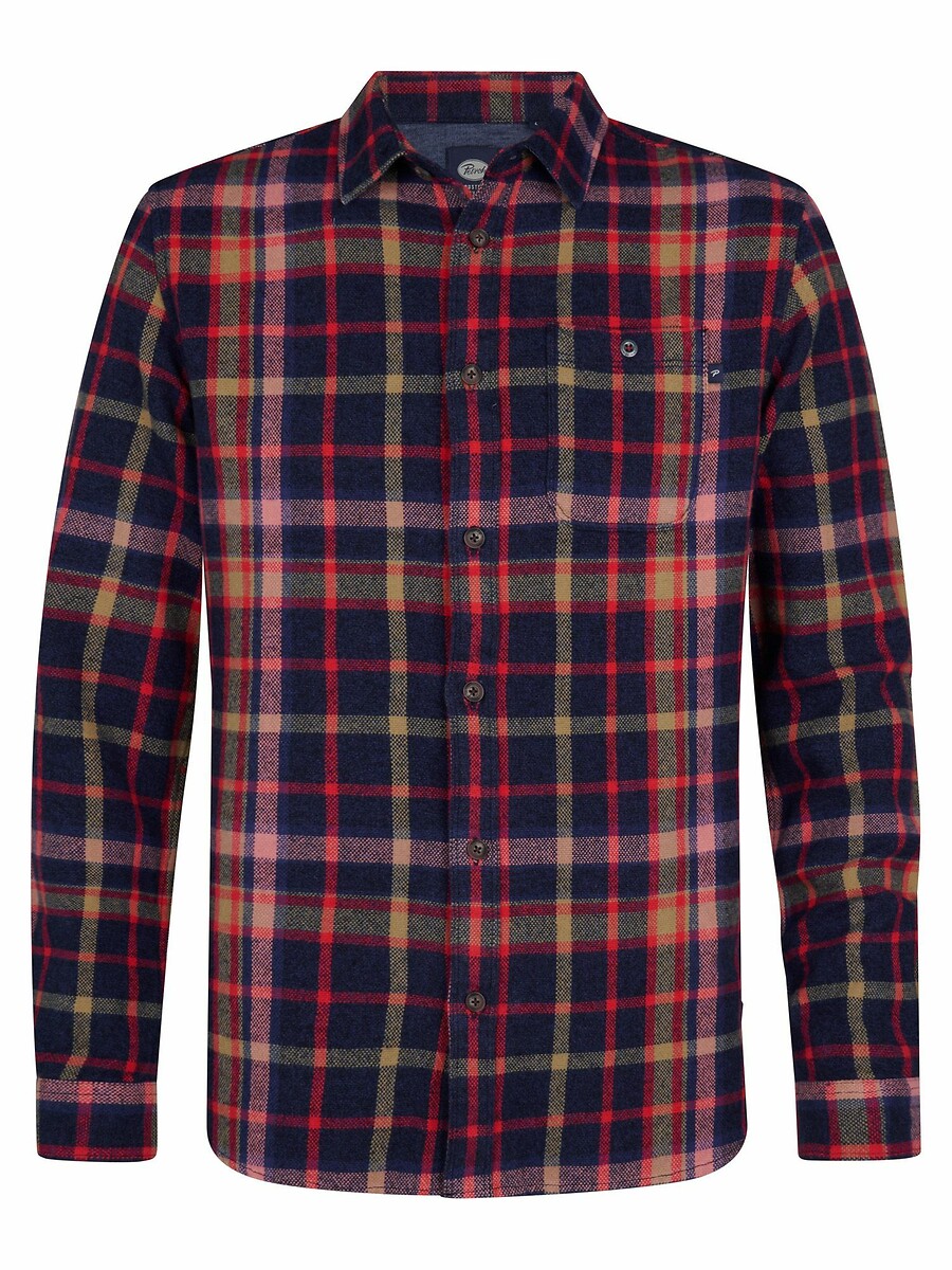 INDÚSTRIAS PETROLÍFERAS<br>Camisa xadrez de manga comprida