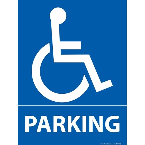 Panneau Parking Logo PMR - Dibond - 3 formats  - 210 x 150