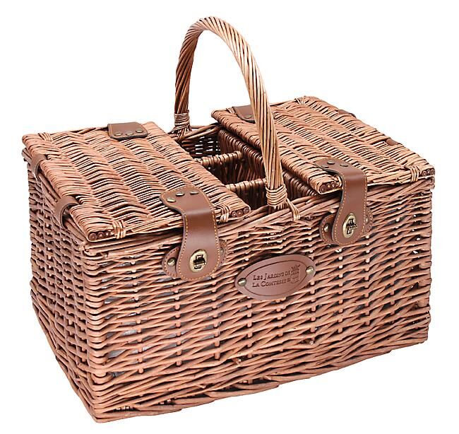 LES JARDINS DE LA COMTESSE - PANIER PIQUE NIQUE SAINT GERMAIN VICHY VERT 4 PERS