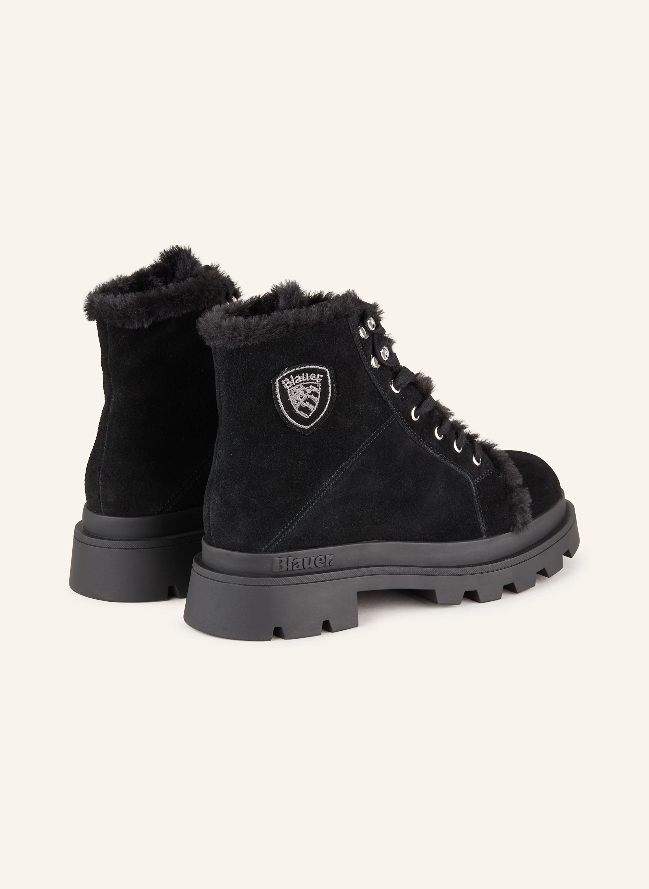 Blauer Schnürboots