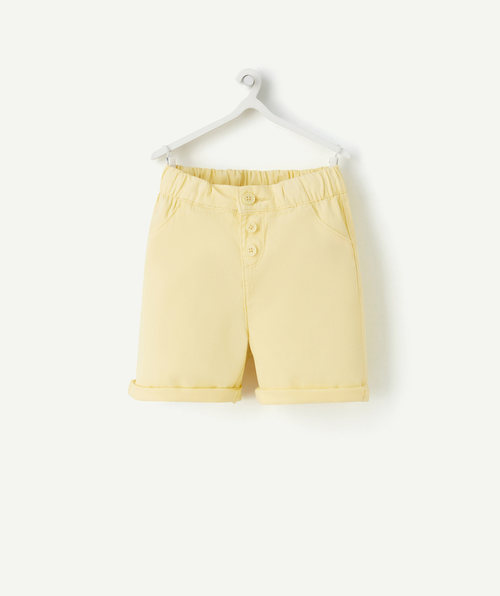 BERMUDA BÉBÉ GARÇON JAUNE EN VISCOSE RESPONSABLE