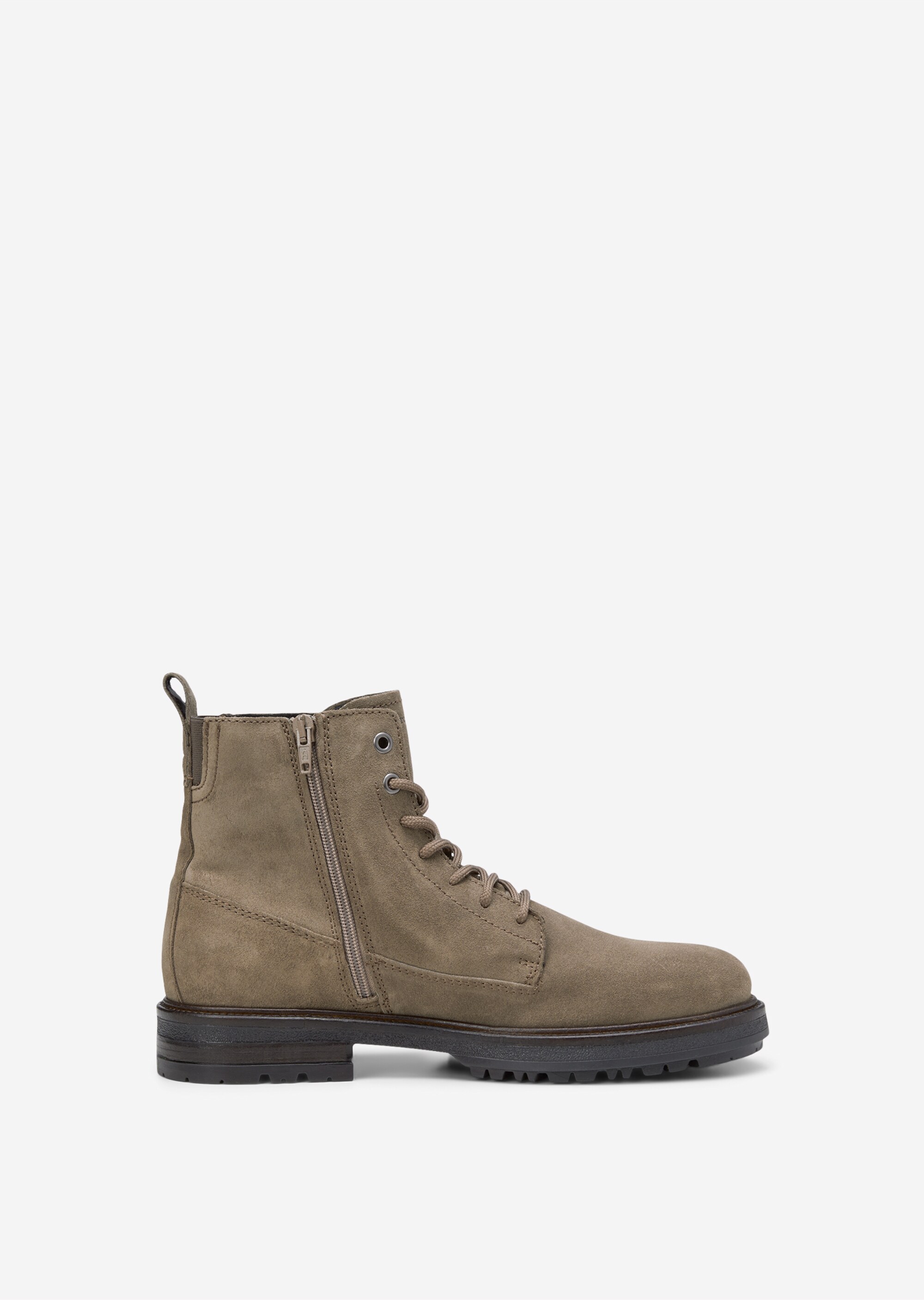 Schnürstiefel aus edlem Velours-Rindleder