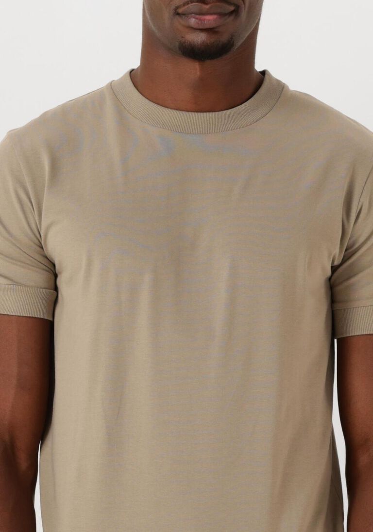 taupe drykorn t-shirt anton 520062