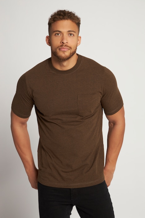 T-Shirt, Halbarm, Brusttasche, Rundhals