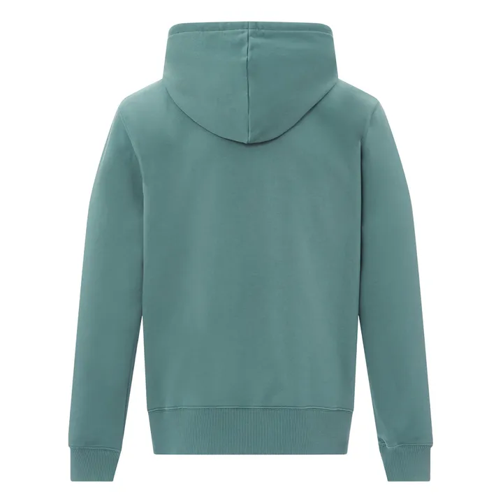SMALLABLE BASICS Hoodie Zippé Homme Coton Bio | Bleu Vert