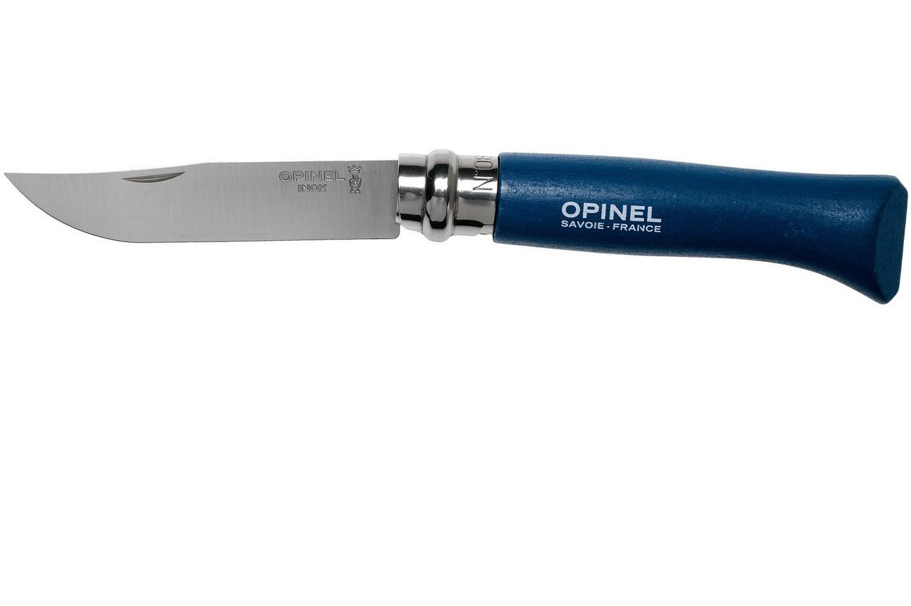 Opinel zakmes No. 08RV Dark Blue, roestvast staal, lemmetlengte 8,5 cm