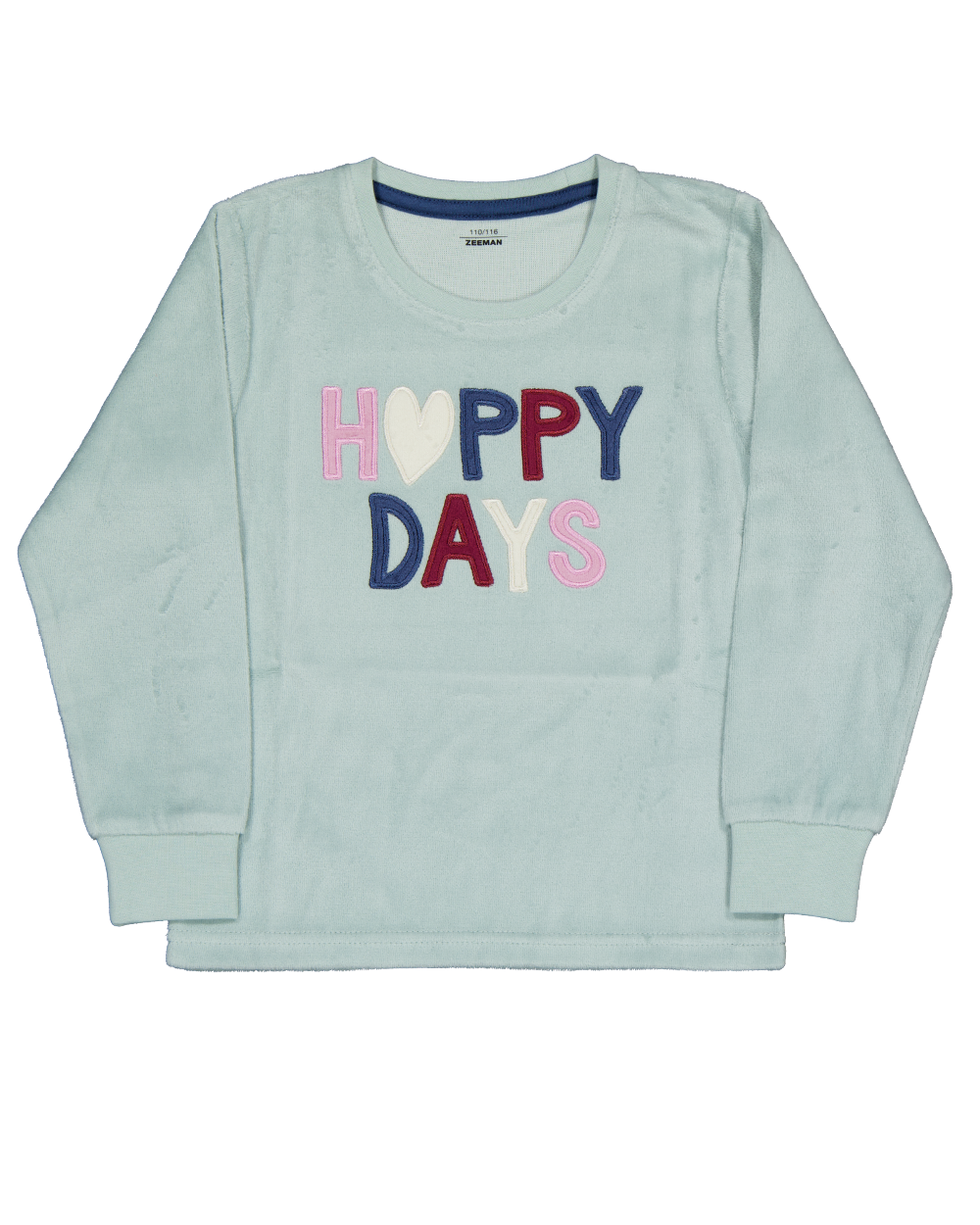 Velours meisjes pyjama Lange mouwen Lichtgroen kopen? Goed en goedkoop