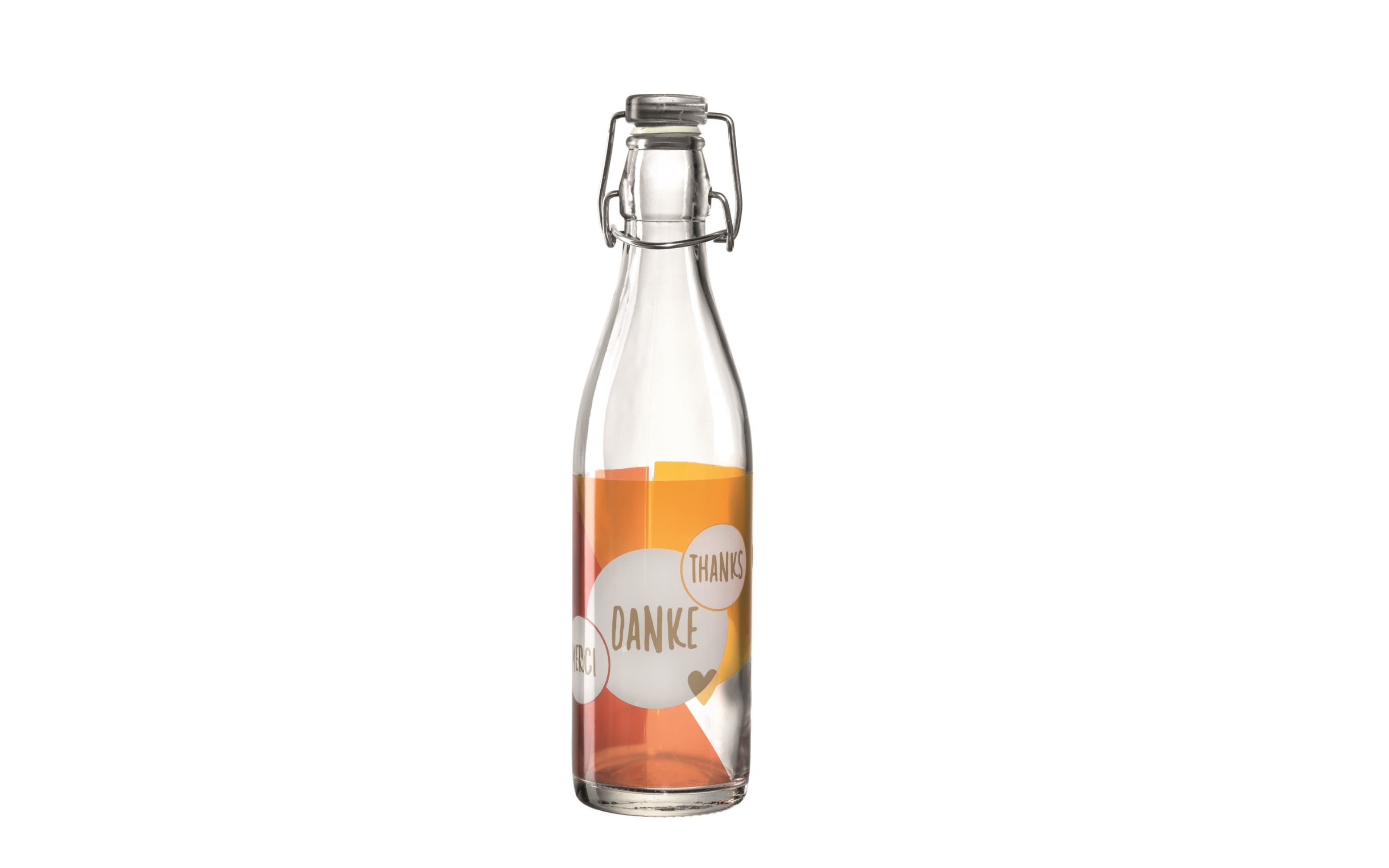 Likörflasche, Schriftzug Danke, 500 ml
