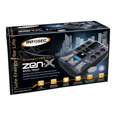 INFOSEC Zen-X 600 - Onduleur 6 prises - 600 VA