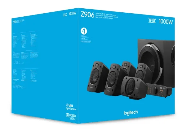Logitech® | Højttalersystem - til hjemmebiograf - 5.1-kanal - 500 Watt (Total)
