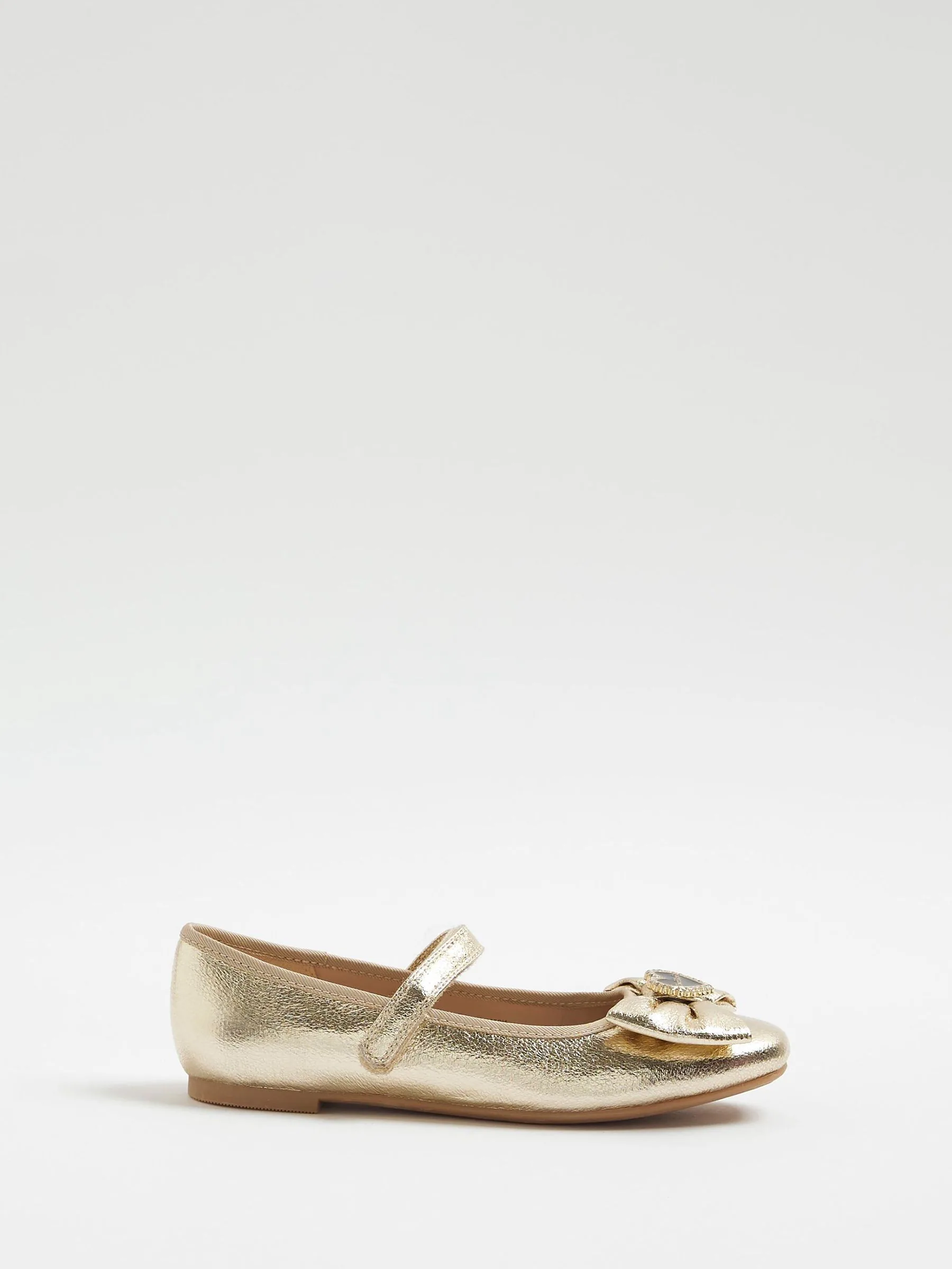 River Island Girls Bow Ballet Pump Shoes