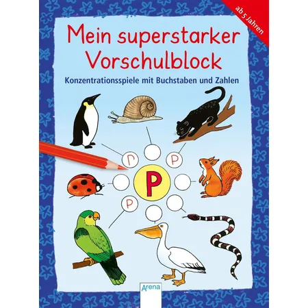 Arena Konzentrationsspiele mit Buchstaben und Zahlen: Mein superstarker VORSCHULBLOCK
