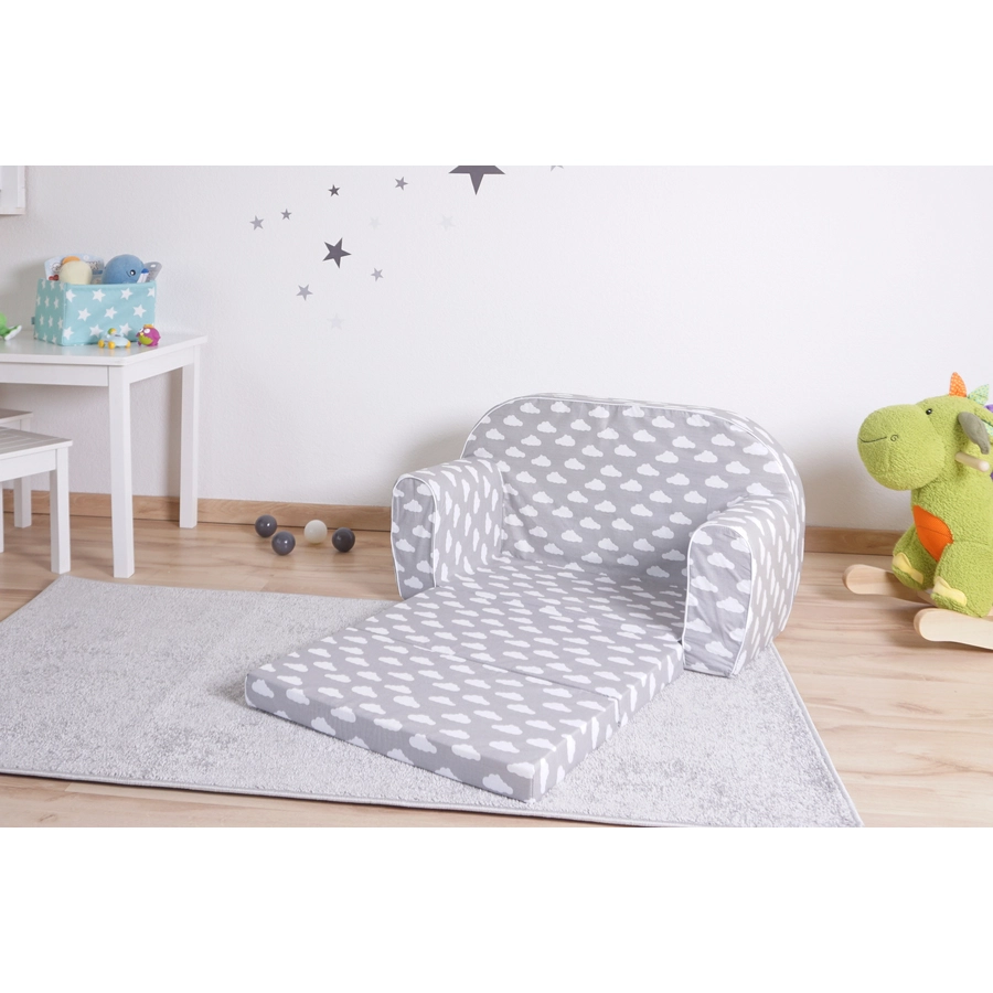 knorr toys® Kindersofa Grey white clouds grau