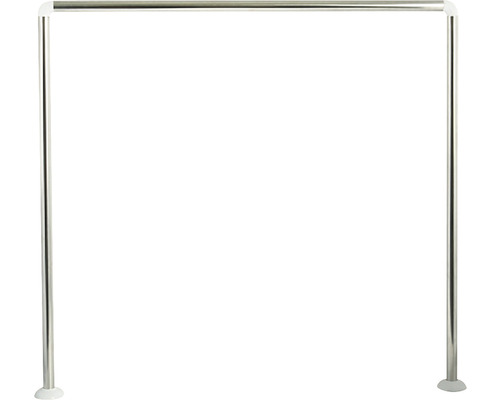 MSV douchegordijnstang 80x80 cm Ø 25 mm roestvrij staal
